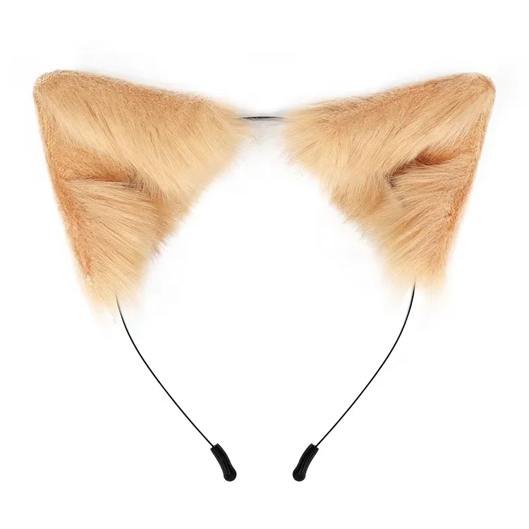 Hot Sale Halloween Soft Plush Fox Fur Ear Cosplay Hair Accessories Cat Ears Head Band Cat Ear Women Headband