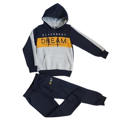 Низкий минимальный заказ, новый модный детский комплект для бега для мальчиков, осенне-зимние костюмы для бега, детская хлопковая толстовка для мальчиков, комплекты одежды
