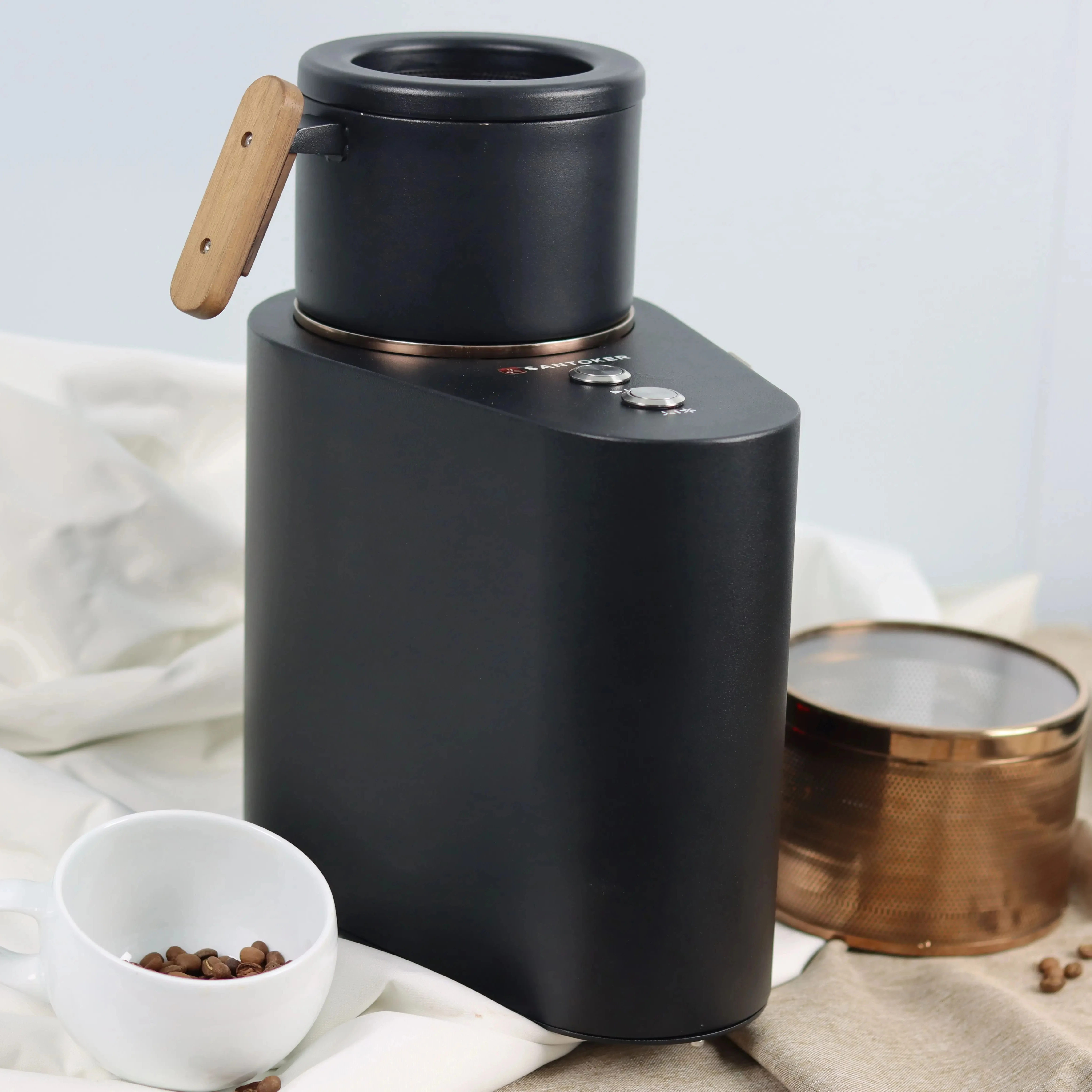 SANTOKER Q10 master 120g  hot air coffee roasters Bluetooth smart tostador de cafe