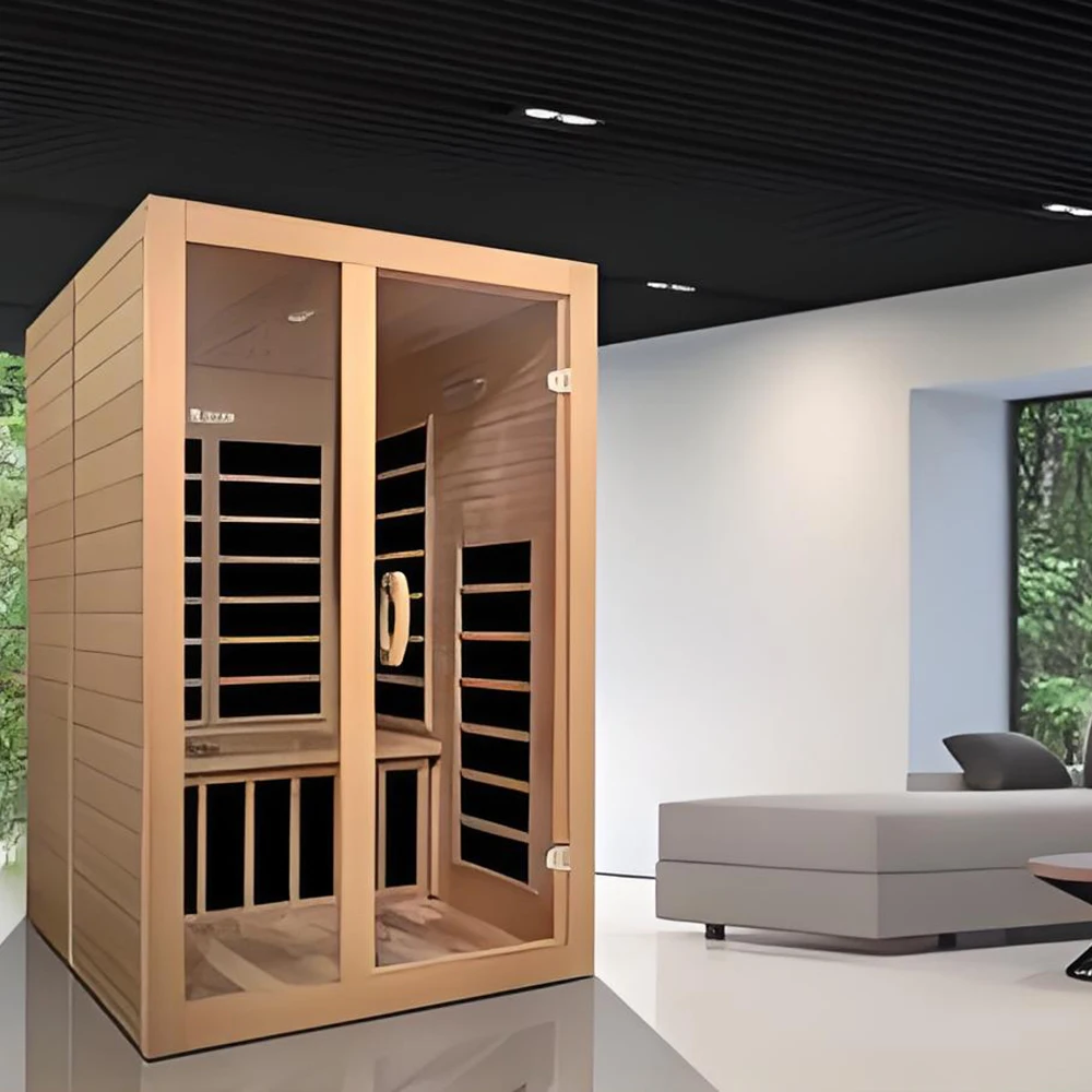 Hemlock/Красный Кедр из массива дерева дальняя инфракрасная парная 3-9kw электрическая сауна 