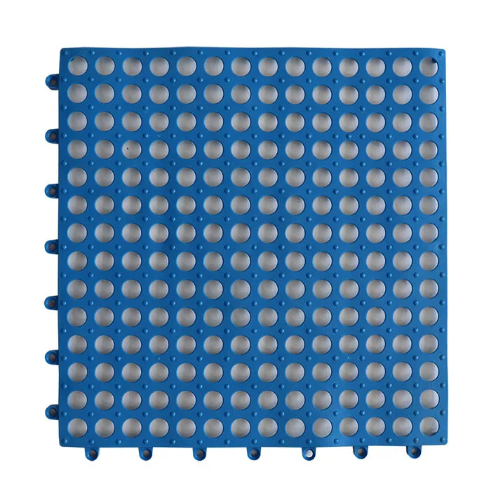 Anti Slip Shower Bathtub Non-slip TPE Plastic Non Slip Drain Hole DIY Square TPE Floor Bathroom Rug Shower Massage Bath Mat