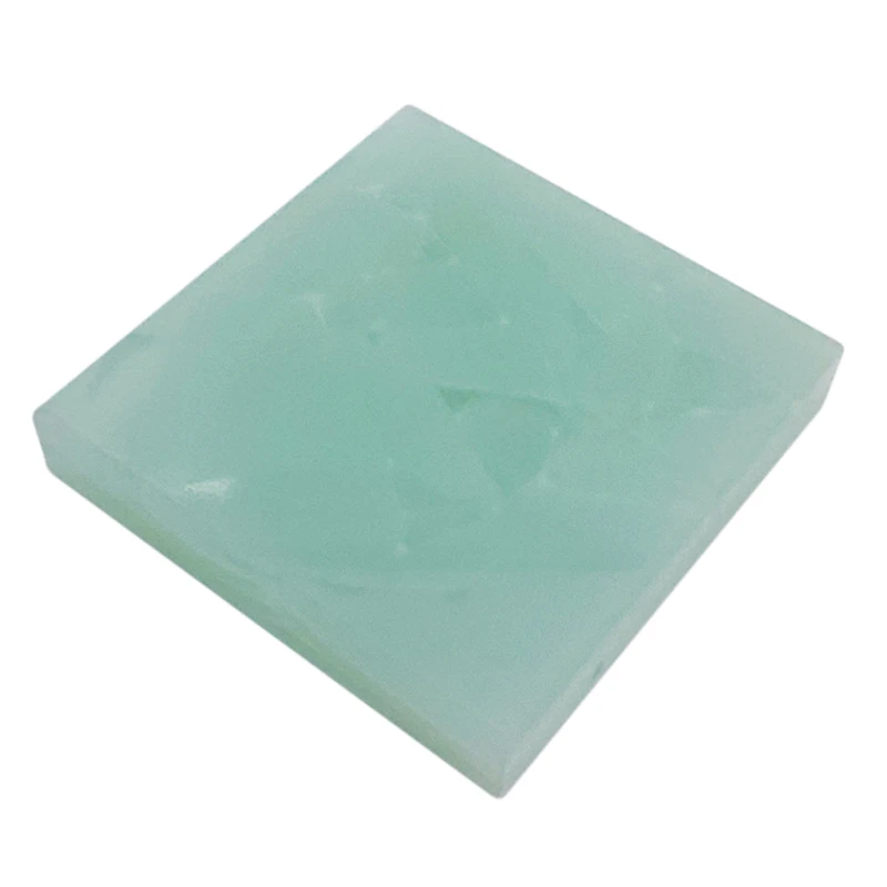 Customized Commercial Decoration Artificial Marble Stone Emerald Glass Block Jade Lacquered Floor Wall Glass for Hotel Project