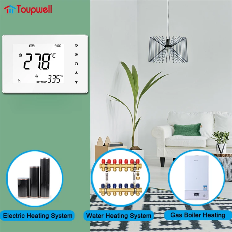Термостат TOUPWELL/OEM умный термостат tuya zigbee Wi-Fi комнатный для США