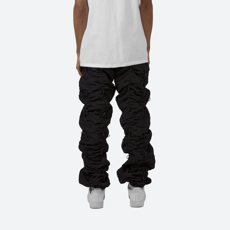 DiZNEW OEM New Arrival Custom Popular Mens Elastic Twill Tapered Stacked Joggers Pants