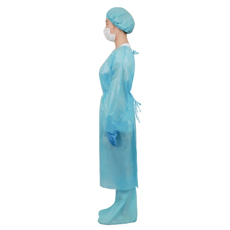 Disposable Overalls Gown Men Level 1 PP+PE Disposable Safety Jump Suit Working Jacket Coverall Isolation Gowns