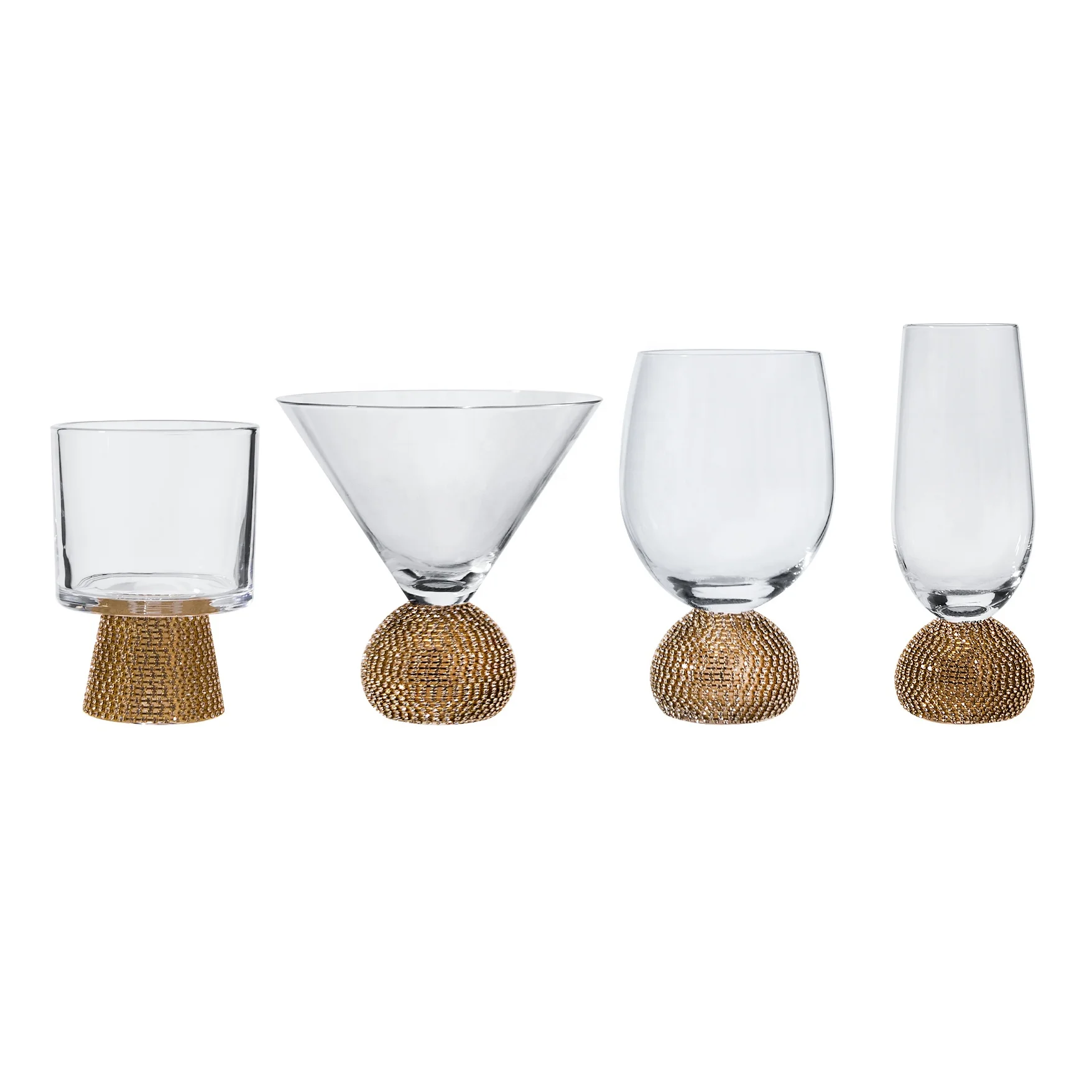 Wholesale European Style Diamond Red Wine Glasses Crystal Glass Water Cup Big Belly Cocktail Glass