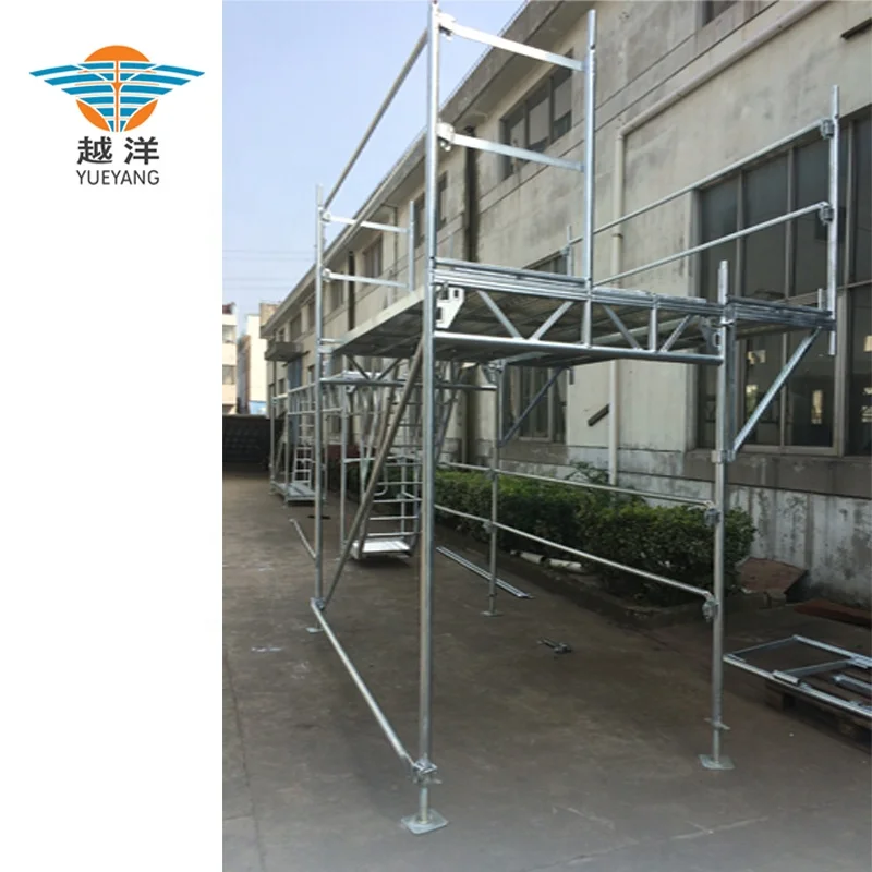 Galvanized Steel  European Layher Facade Scaffolding System With Easy Installation