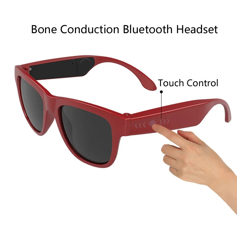 Sunglasses Bone Conduction Headset Touch Smart Glasses Sports Wireless Polarized Sunglasses Headphones With Microphone