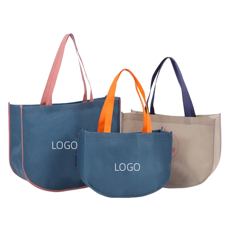 Wholesale Handle Bag Laminated Non-Woven rotundity Bucket non woven bag Fabric With Custom Logo Reusable For Shopping Grocery