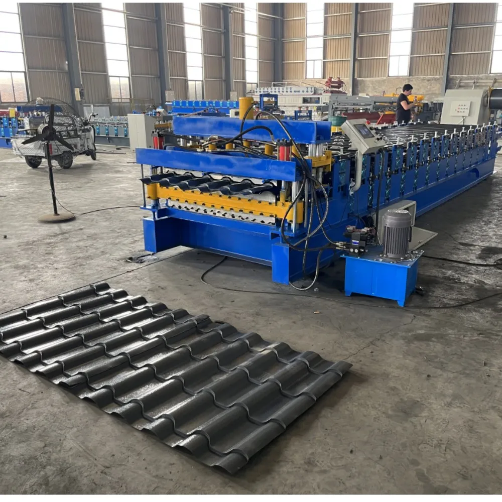 High Quality Glazed Tile Ibr Sheet Double Layer Trapezoidal Roof Press Making Machine Roll Forming Machinery sheet metal rolling machine