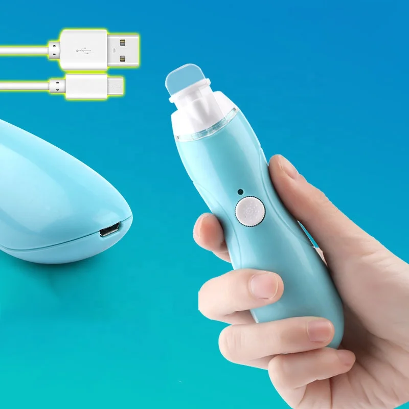 Wholesale electric baby nail clipper safe kids nail cutter usb charge LED light baby nail trimmer kit
