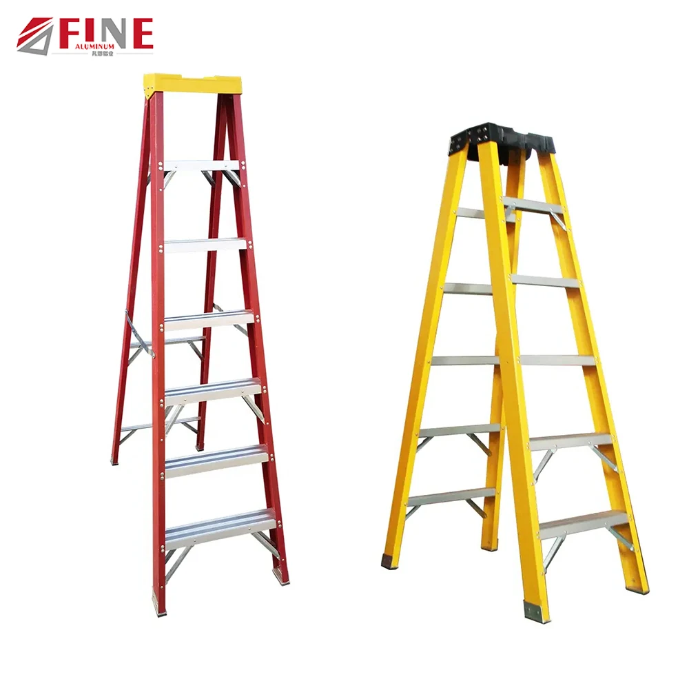 Electricians Heavy Duty Safety Fiberglass Ladder A Frame