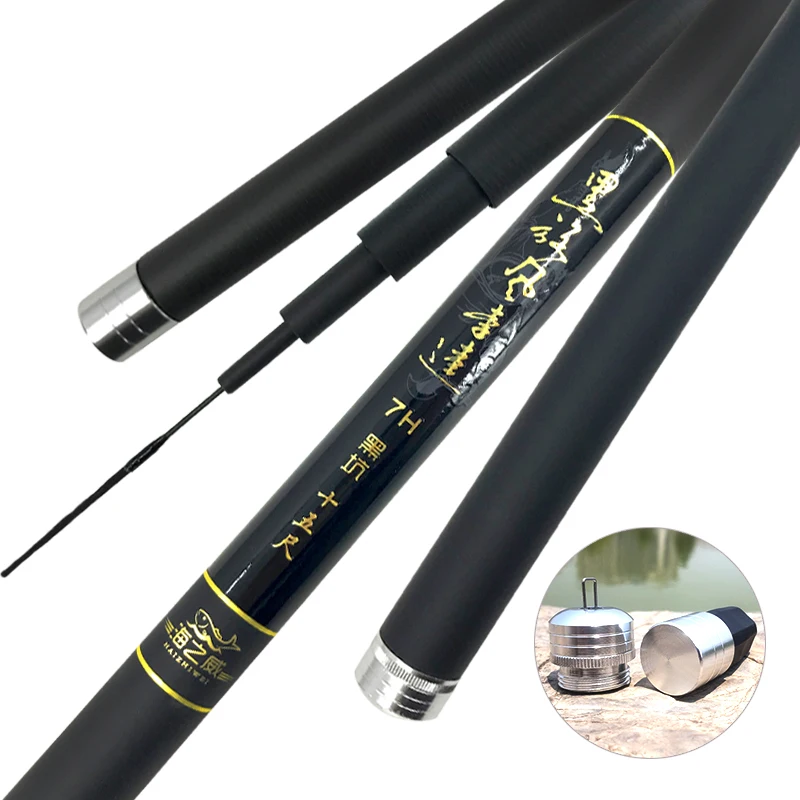 High quality 2.7m-8m carbon fiber telescopic rod for fishing thick long flying fish Taiwan fishing rod