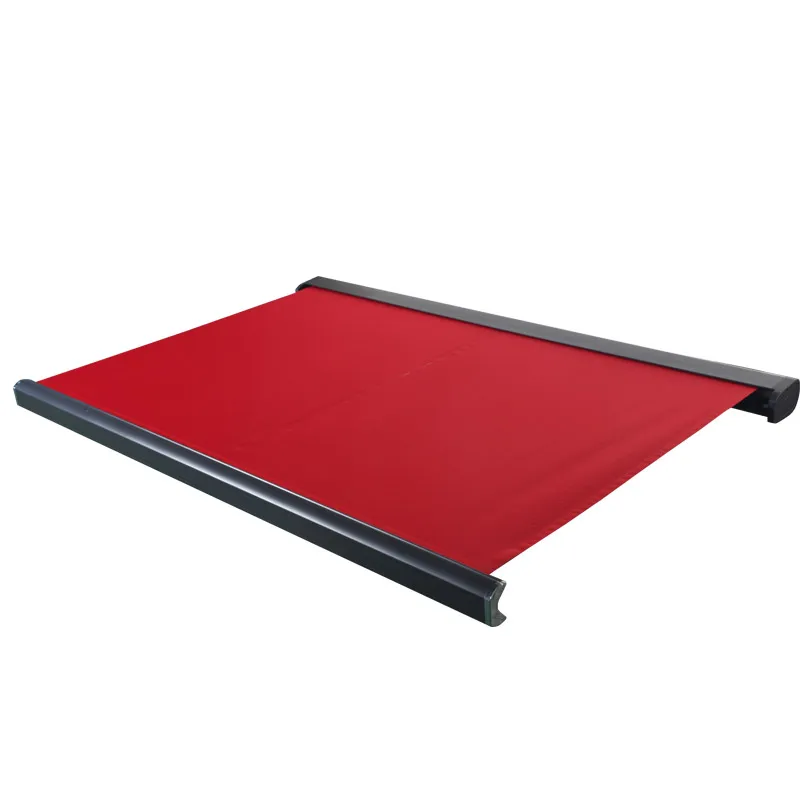 Electric Remote Control Retractable Awning With LED Lighting Acrylic Fabric Outdoor Retractable Awnings For Balcony