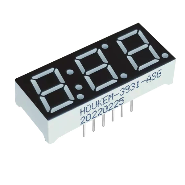 super red seven segment led 0.39 inch 3 digit led numeric display 7 segments 12 pins