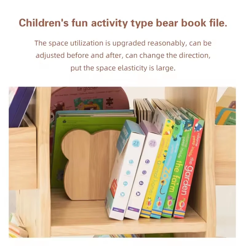 Winning Montessori Bookshelf 4 Shelves Kids Single-Sided Bookshelf Birch Plywood Wooden Library Bookcase Kids Book Magazine Rack