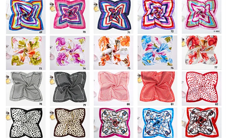 Custom Printed Paisley Polyester Cotton Bandana Square Scarf Luxury Flower Printing Silk Hair Bandana With Logo
