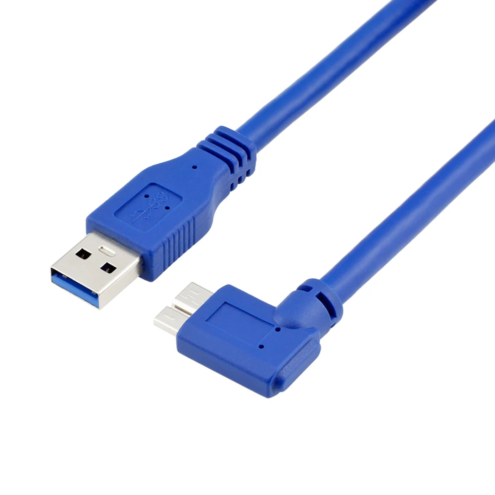USB 3.0 AM TO MicroB 90 degrees bend Date Cable factory wholesale
