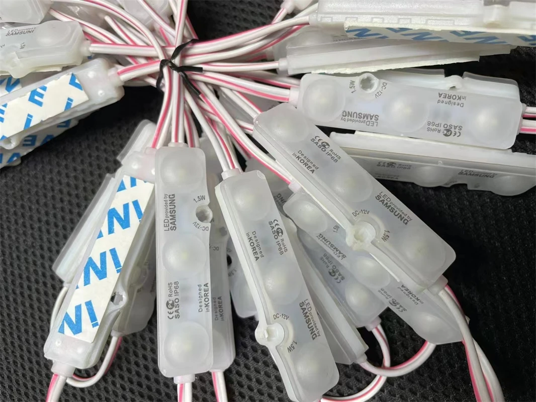 12v 3 Leds Modulo 1.5w Outdoor 2835 Sign LED Module Smd 5730 Light Box Injection Led Modules