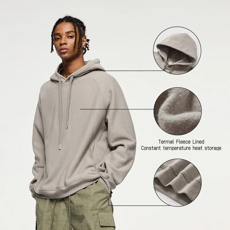 QUICKSHOW 100% cotton Custom 450 GSM ReverseWeave Oversized Hoodie Side Pocket Unisex Men Hoodie Sweatshirt