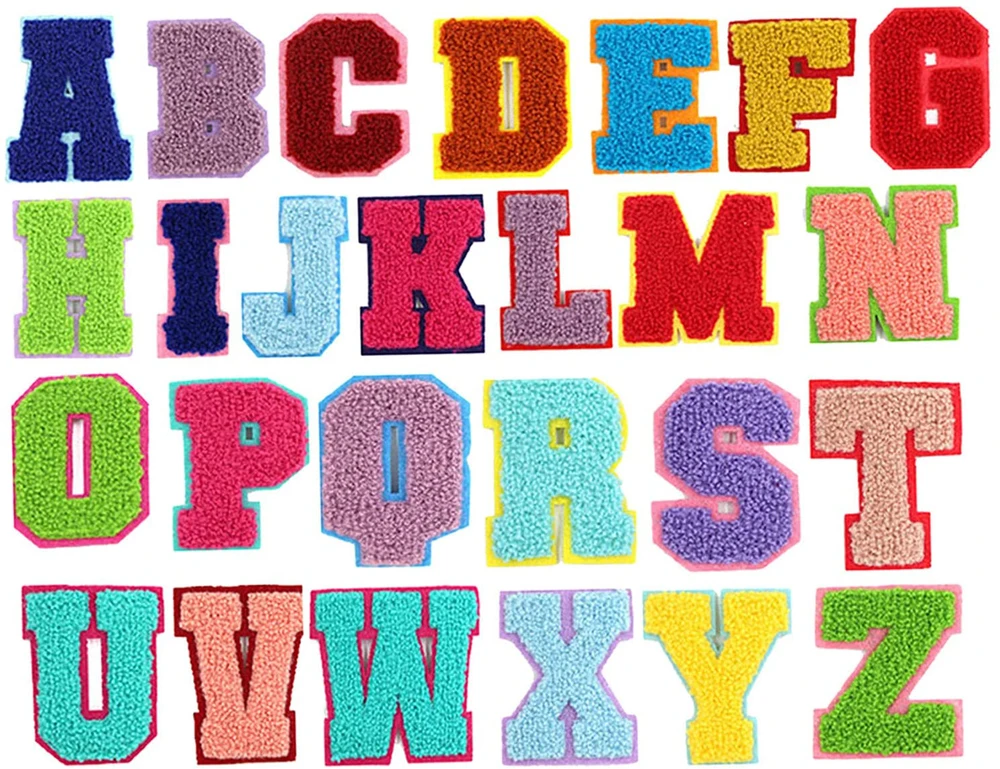 DIY Embroidery Plush Cosmetic Bag Toiletry Bag Ladies Towel Glittering Chenille Patch Student Pencil Case Preppy makeup bag