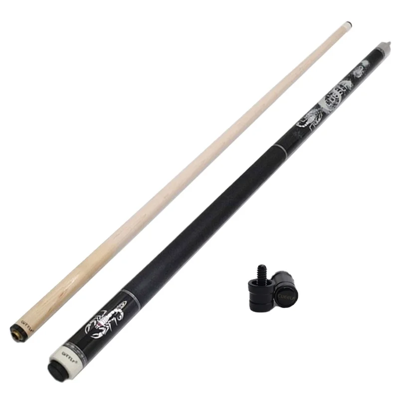 Cueelf  Customized  19oz 19.5oz  20oz Canadian  Maple Wood Billiard Pool Cue Wood Stick 1/2 Style Maple Forearm Billiard Cue