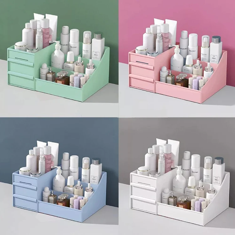 Hot Selling Women Makeup Organizer Beauty Makeup Box Makeup Organizer Vanity Holder Case Lipstick Cosmetic Storage Box