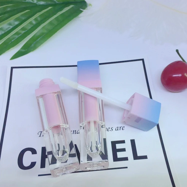 
Best price pink gradient lipgloss tube wholesale packaging empty clear container plastic lip gloss 