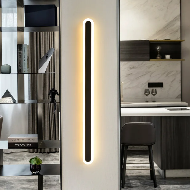 Modern Long Line LED Wall Lamp Long Strip Touch Wall Sconce Light Fixtures for Bedroom Bedside Mirror Lights Indoor Lighting 10