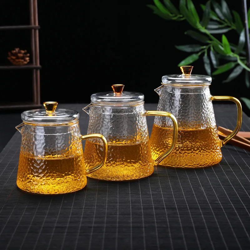 Tea Sets Teapots Glass Borosilicate Heat Resistant Glass Teapot Gas Stove Flower Puer Kettle Chinese Kung Fu Tea Set With Filter