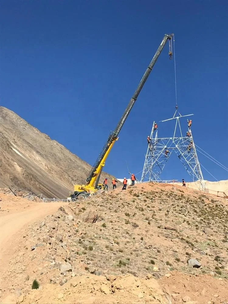 
Electrical power transmission line galvanized steel lattice tower with hot dip galvanized and related accessories and materials 
