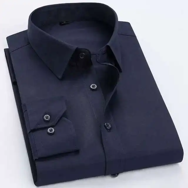 cotton oxford casual formal business dress tops blouse long sleeve soft slim fit high quality men formal shirt