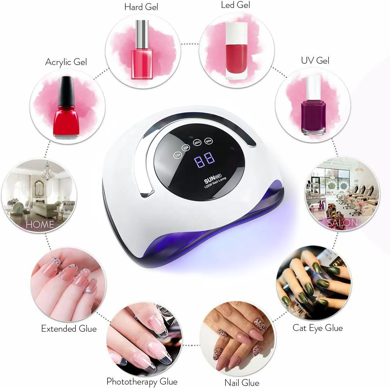 Nail Machine Gel Lacquer Dryer Polish Curing Dryer Cure UV Light Portable Uv Gel Lamp Light Nail Dryer Lamp Nail Tools