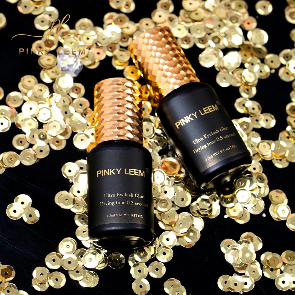 Pinky Leem water and oil proof lash adhesive humidity 45% 80% lash glue formaldehyde and cyanocrylate free low range lash glue