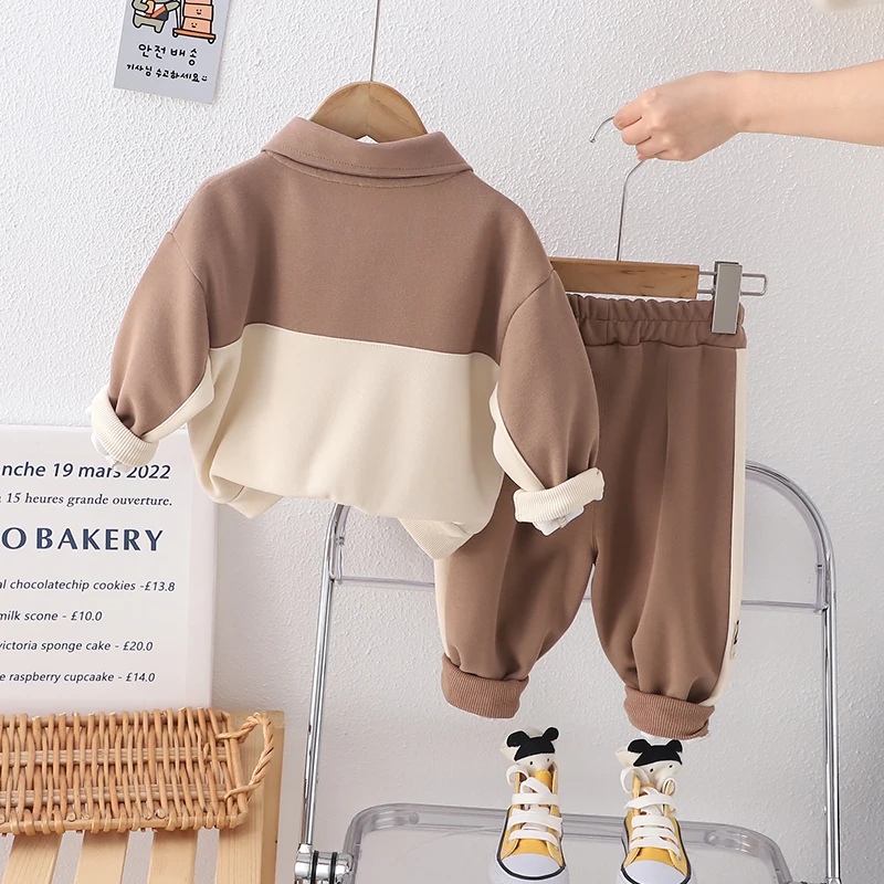 2024 Good Quality Children Clothes Wholesale Sports Wear Long Sleeve Top Casual Trousers Boys Outfits Autumn Kids Clothing