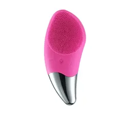 Hot Selling Sonic electric vibrator face scrubber exfoliator skin cleaner massage wash machine silicone facial cleansing brush