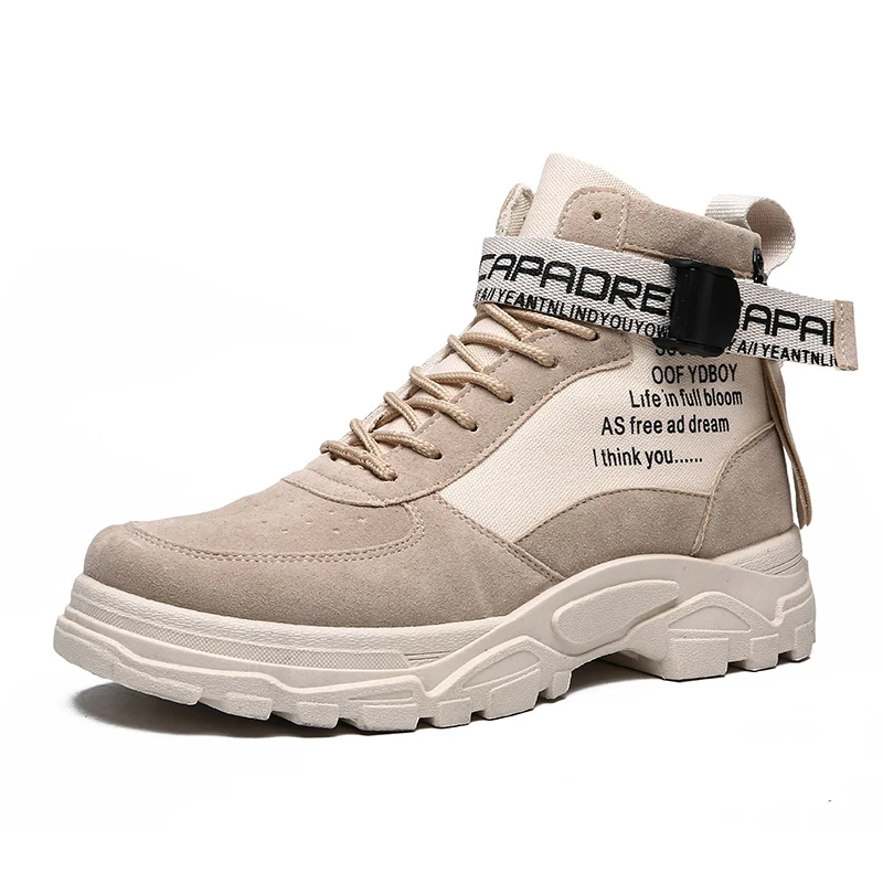 Модные ювелирные изделия, мужская спортивная обувь для бега; Обувь на платформе; Женские туфли на танкетке 2019 новые осенние ботинки «Мартенс» в британском стиле высокие мужские ботинки на толстом каблуке Бо