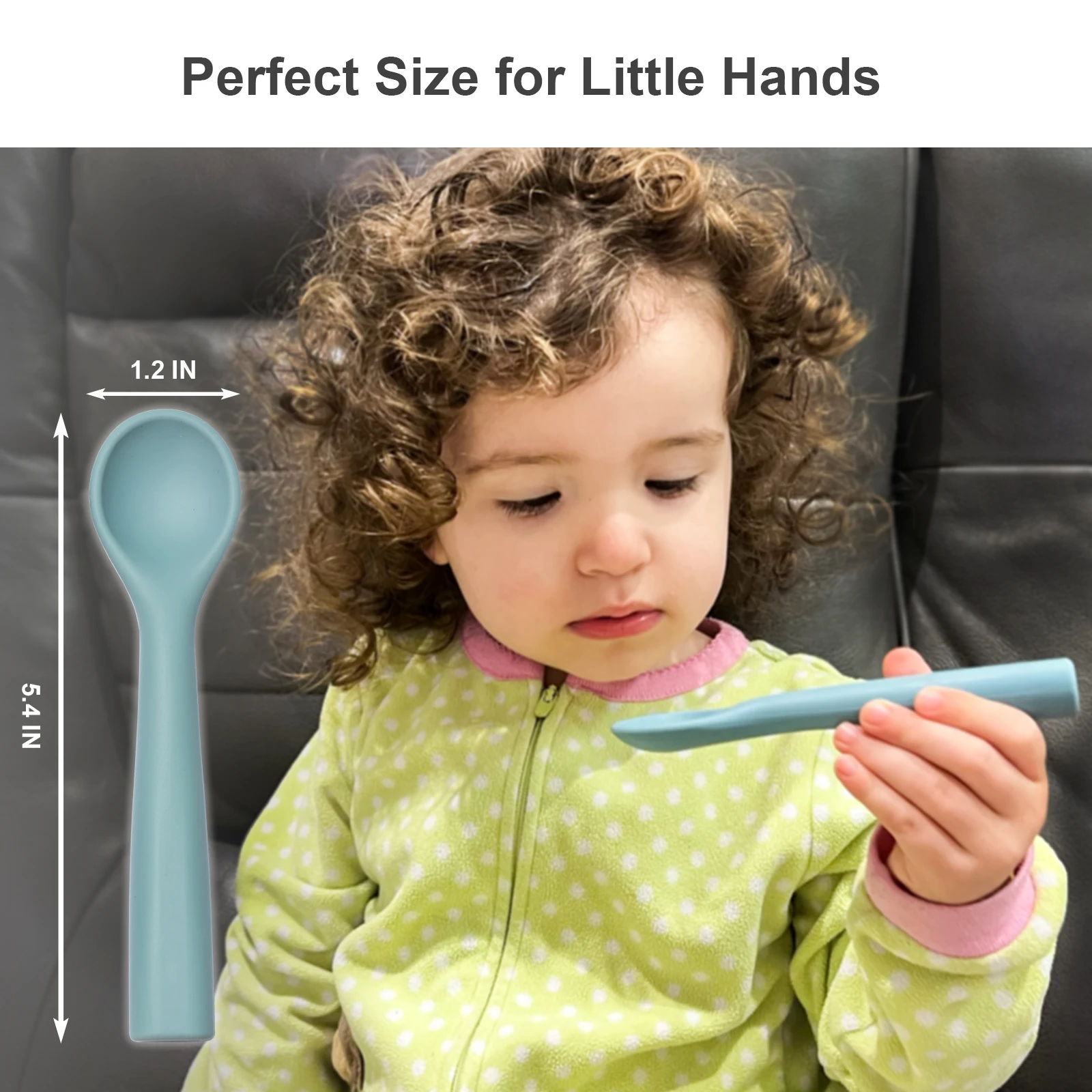 Wholesale High Quality Silicone Kids Spoon Baby Training Tableware Spoon Kids Feeding Soft Spoon Set Silicone