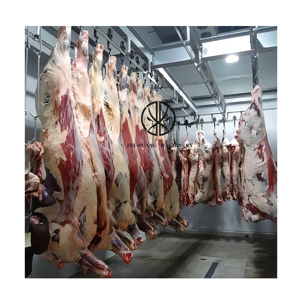 Hot Dip Galvanizing Cow Slaughtering Equipment Cattle Meat Processing  Abattoir Machinery Use Hanging Pulley Hooks