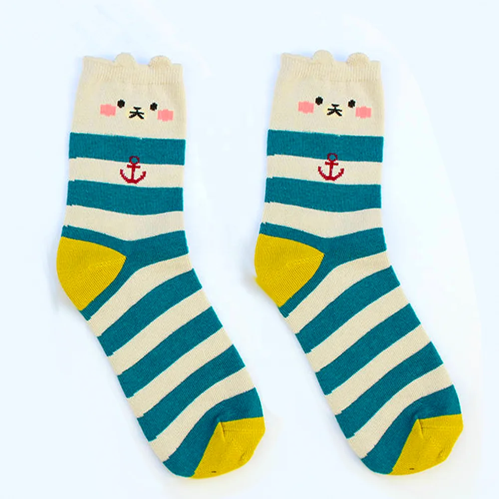 
3D Cute Bear Dress Socks Custom Animals Design Socks Box 