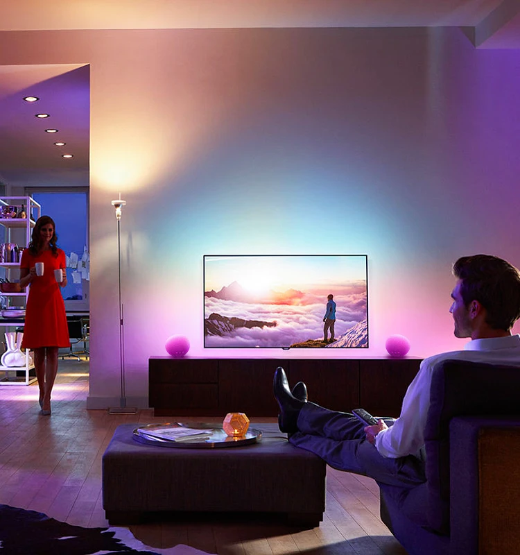 Led Smart TV Table Lamp Indoor Portable Atmosphere LED night Led stone gadgets water black led Solar Power Color Change