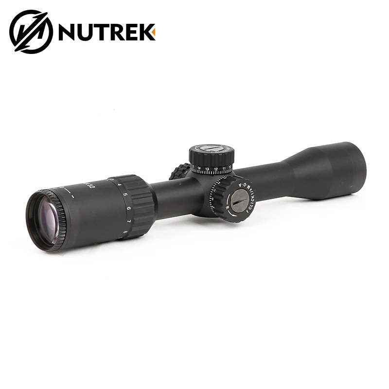 NUTREK OPTICS M2 SERIES 3-9X32 IR SFP Compact Red Green Illuminated Reticle Scope Quick Aim Lock Turret Scope For Tactical
