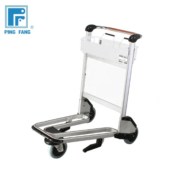 Hot Sale Aluminum Airport Shopping Trolley Airport Luggage Trolley With Hand Brake