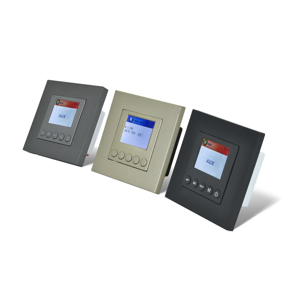 Умный домашний контроллер фоновой музыки 2*10 Вт 2-дюймовый дисплей сенсорная кнопка в стене усилитель