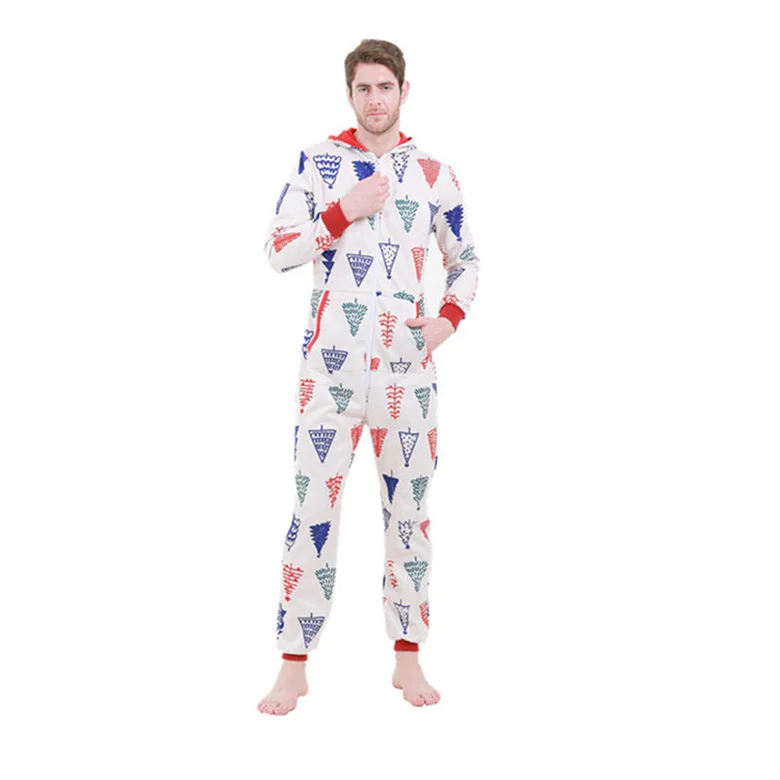 Comfortable bodysuit custom soft plus size onesie pajamas for men long jumpsuit custom