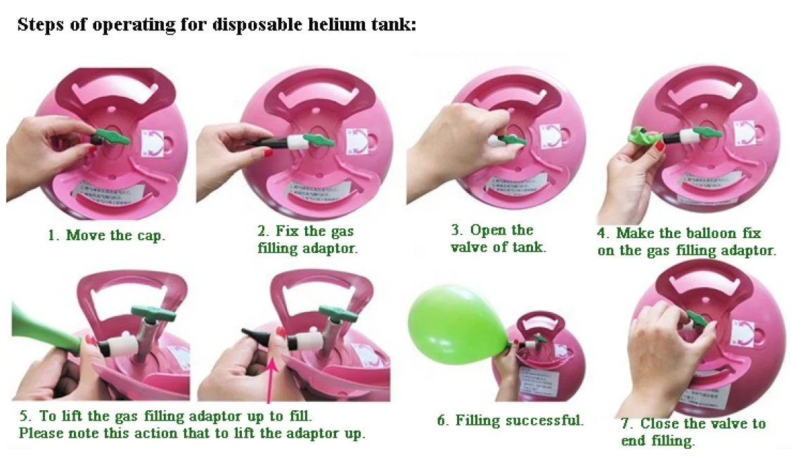 Hot Selling Valentines Festival 13.6L Mini Helium Gas With Tank Mini Helium Gas For Balloons