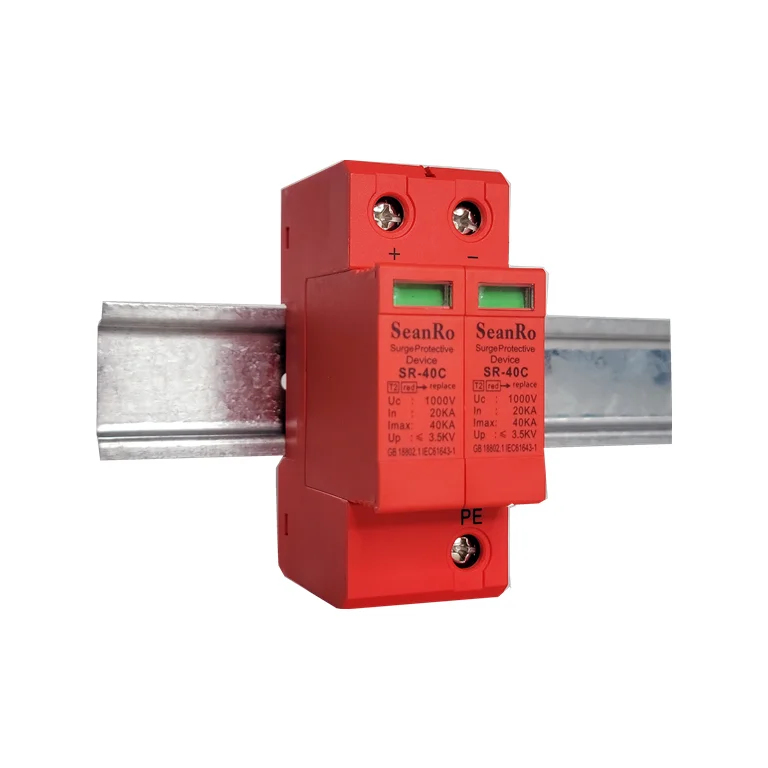 SeanRo Solar PV 1000V 20-40KA Single Phase Power Surge Protective Device Dc Spd Voltage Protector