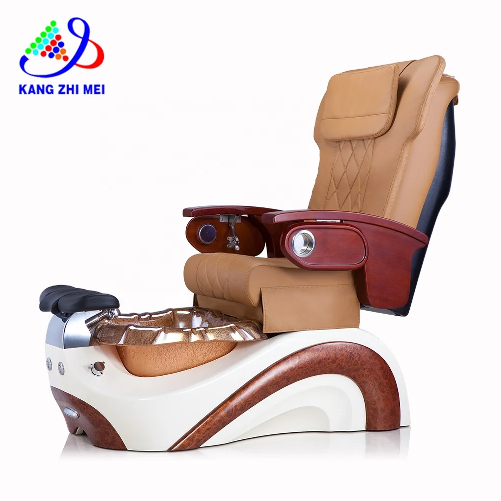 Kangmei Latest Black Golden Foot Spa Beauty Nail Salon Pipeless Manicure Massage Pedicure Chair