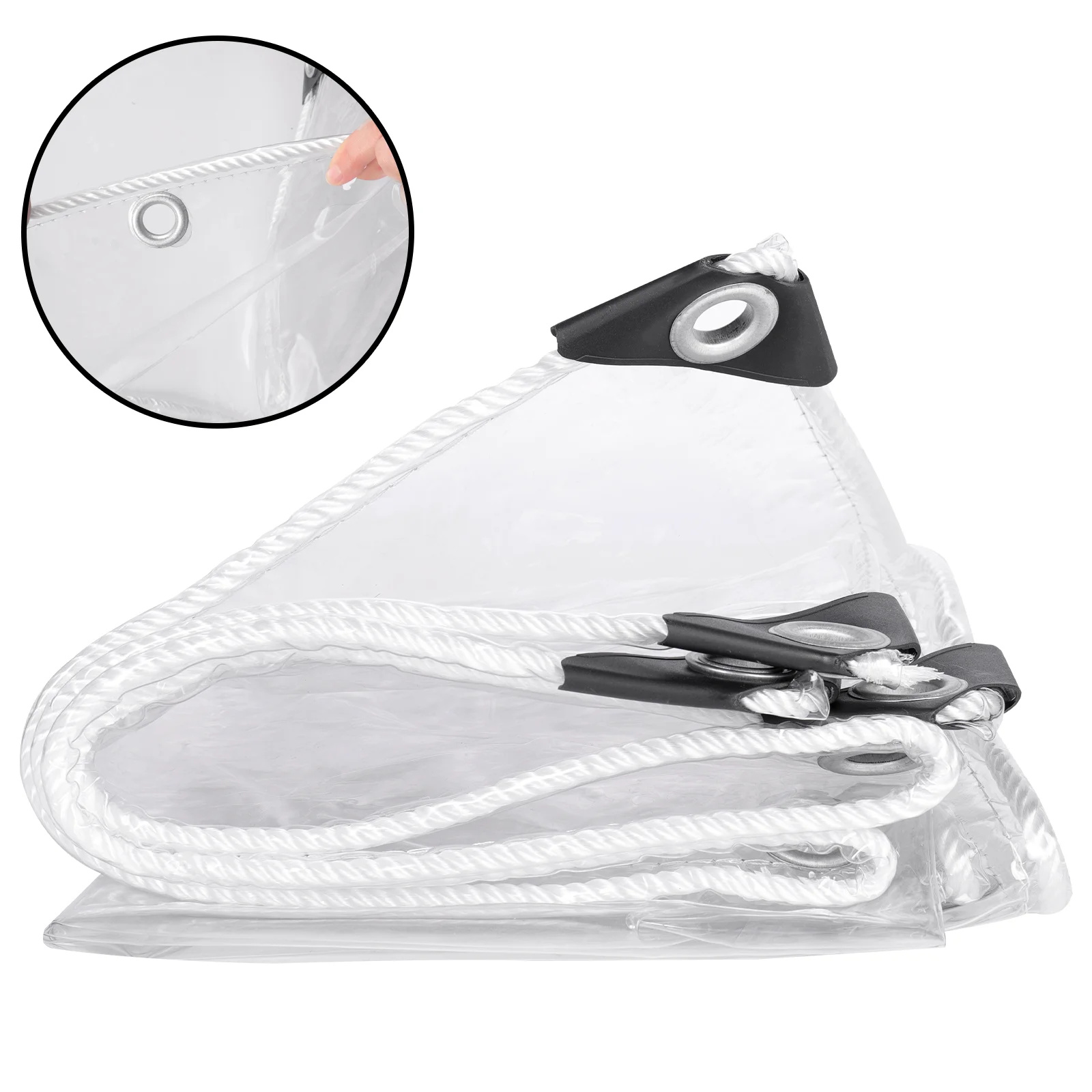 PVC Tarpaulin Tear-resistant High-density Tarp for Boat Cover Ropenet Factory Supply Heavy Duty Waterproof Other Fabric White