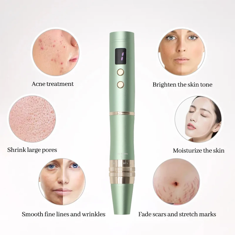 CHESINDO Skin Microneedling Professional Beauty Care Electric Wireless Nano Micro microlite Microneedling Pen
